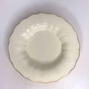 💛Mikasa Ivory Bone China 24 Karat Narumi Japan Round Trinket Dish 82001